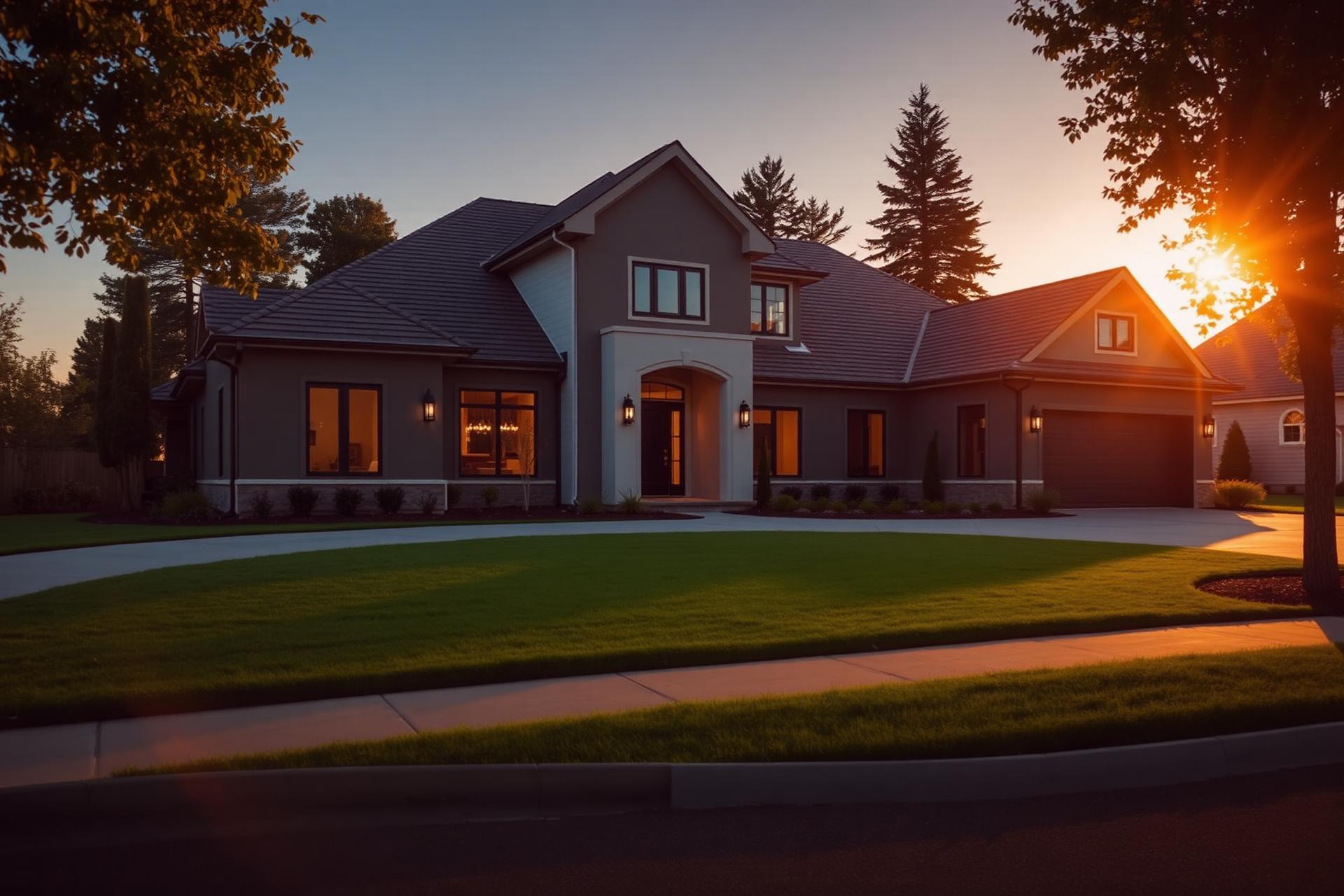 Premium home at sunset